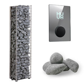 HUUM CLIFF Series 10.5kW Sauna Heater Package-HUUM-UKU WiFi Mirror-HQ Sauna