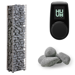HUUM CLIFF Series 10.5kW Sauna Heater Package-HUUM-UKU Local Black-HQ Sauna