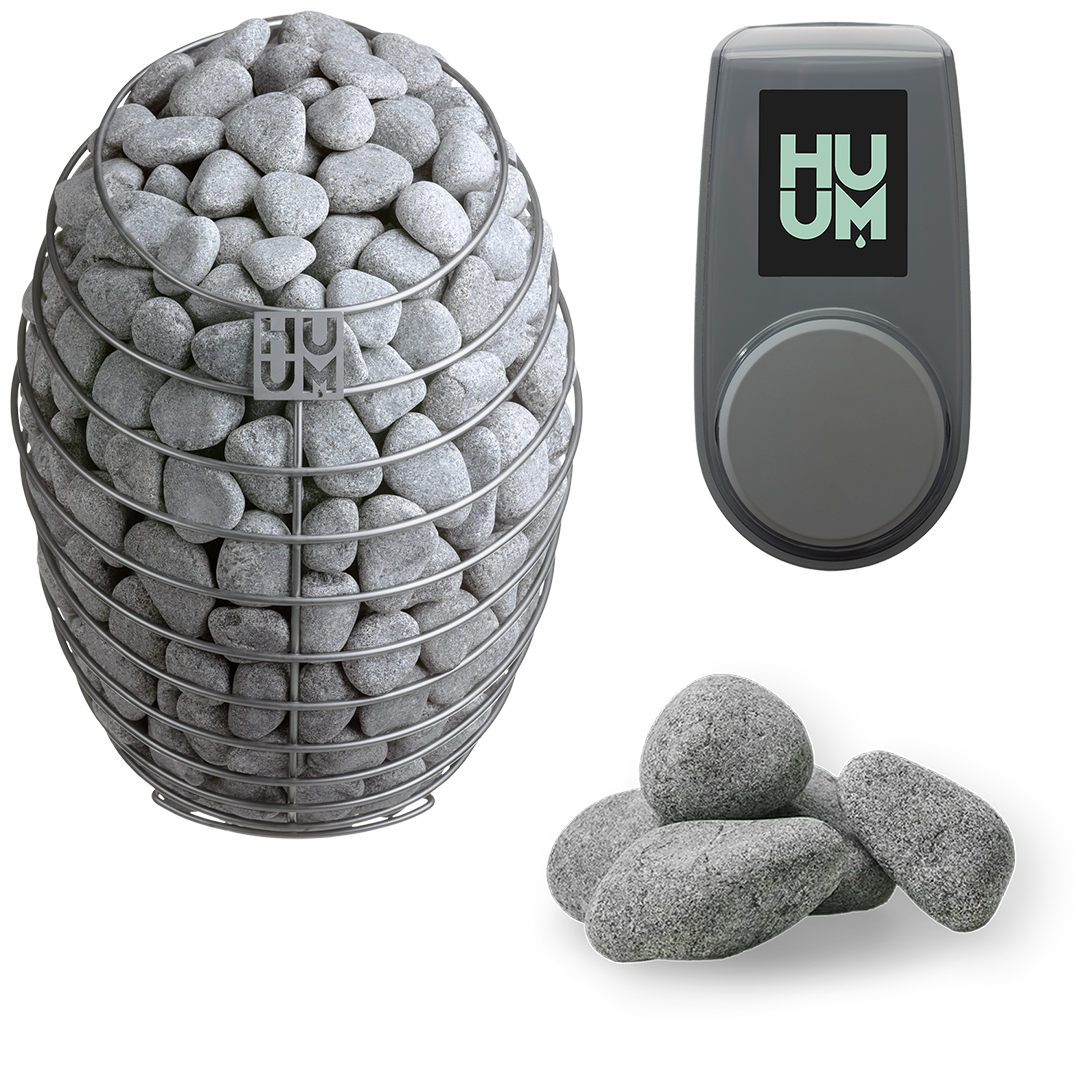 HUUM DROP Series 7.5kW Sauna Heater Package-HUUM-UKU Local with Gray Case-HQ Sauna