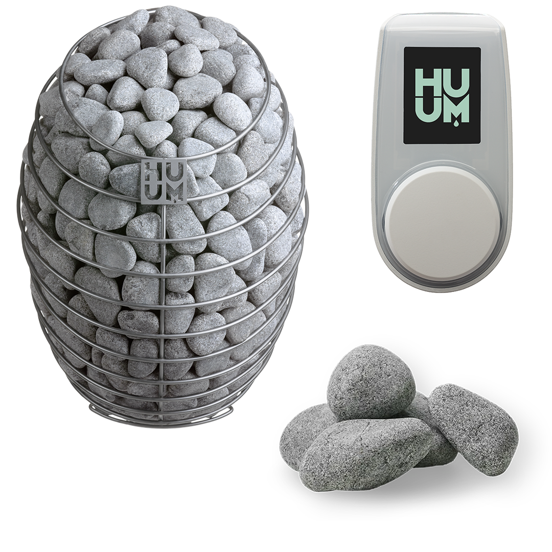 HUUM DROP Series 7.5kW Sauna Heater Package-HUUM-UKU Local with White Case-HQ Sauna