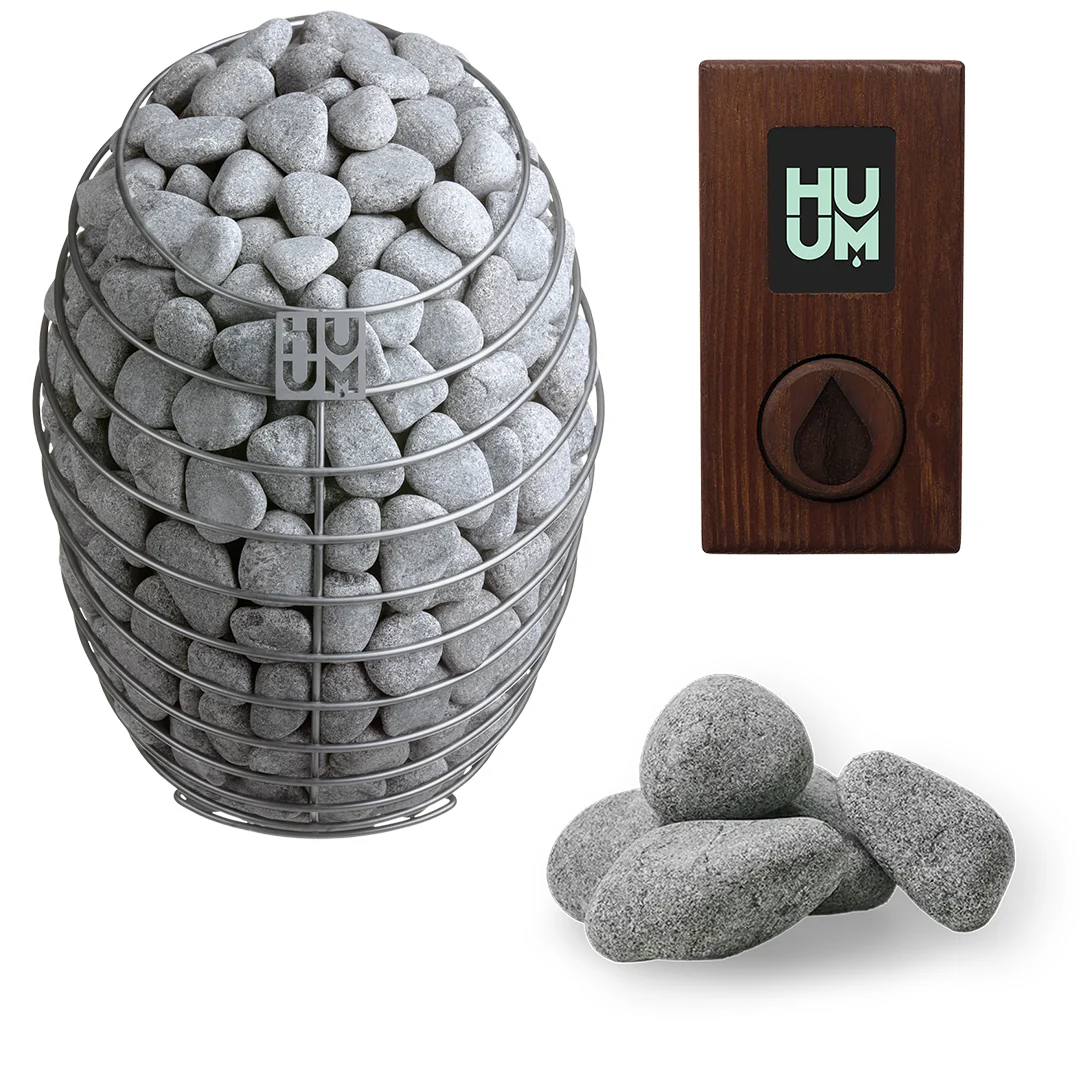 HUUM DROP Series 7.5kW Sauna Heater Package-HUUM-UKU Local with Wood Case-HQ Sauna