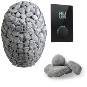 HUUM DROP Series 7.5kW Sauna Heater Package-HUUM-UKU WiFi Glass-HQ Sauna