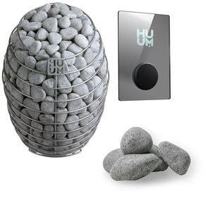HUUM DROP Series 7.5kW Sauna Heater Package-HUUM-UKU WiFi Mirror-HQ Sauna