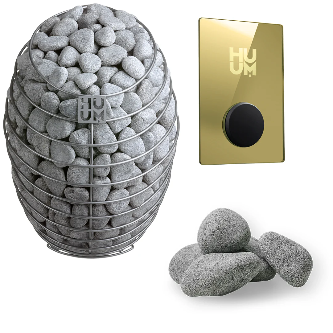 HUUM DROP Series 7.5kW Sauna Heater Package-HUUM-UKU WiFi Gold-HQ Sauna