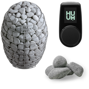 HUUM DROP Series 7.5kW Sauna Heater Package-HUUM-UKU Local Black-HQ Sauna
