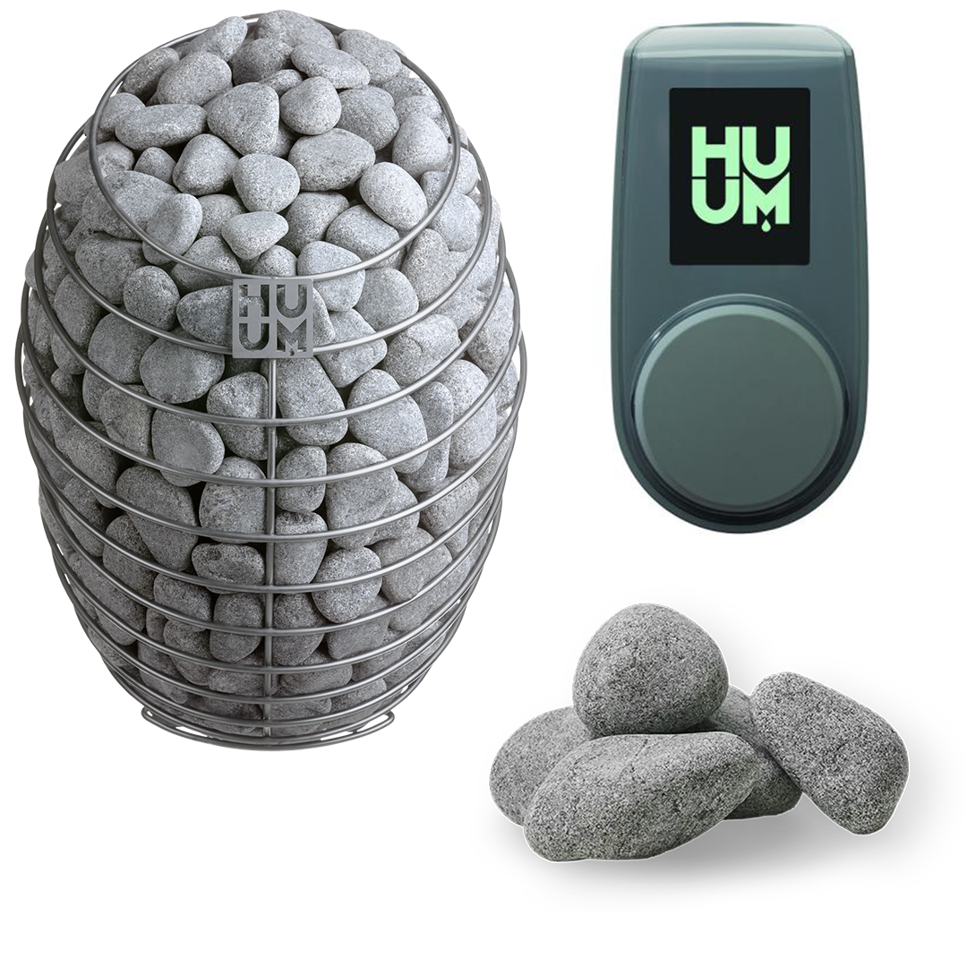 HUUM DROP Series 7.5kW Sauna Heater Package-HUUM-UKU Local with Blue Case-HQ Sauna