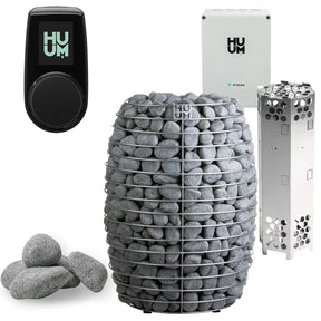 HUUM HIVE 15.0kW Electric Sauna Heater Package-HUUM-UKU Local Black-HQ Sauna