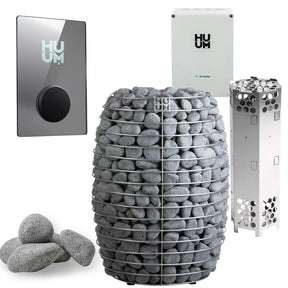 HUUM HIVE 18.0kW Electric Sauna Heater Package-HUUM-UKU WiFi Mirror-HQ Sauna