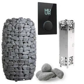 HUUM HIVE Mini 6.0kW Electric Sauna Heater Package-HUUM-UKU WiFi Glass-HQ Sauna