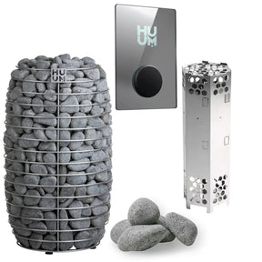 HUUM HIVE Mini Series 10.5kW Sauna Heater Package-HUUM-UKU WiFi Mirror-HQ Sauna