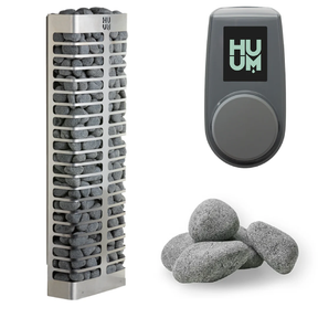 HUUM STEEL Mini Series 3.5kW Sauna Heater Package-HUUM-UKU Local with Gray Case-HQ Sauna
