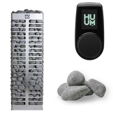 HUUM STEEL Series 10.5kW Sauna Heater Package-HUUM-UKU Local Black-HQ Sauna