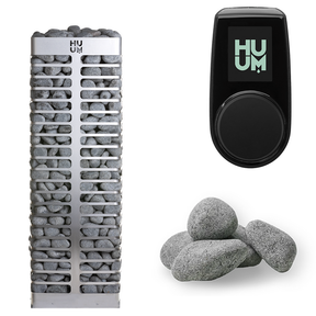 HUUM STEEL Series 10.5kW Sauna Heater Package-HUUM-UKU Local Black-HQ Sauna