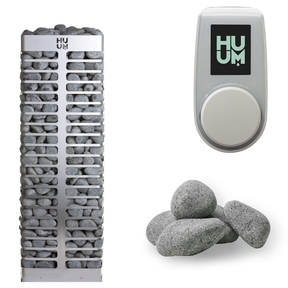 HUUM STEEL Series 10.5kW Sauna Heater Package-HUUM-UKU Local with White Case-HQ Sauna