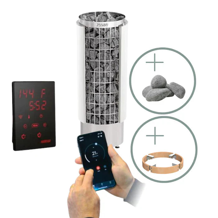 Harvia Cilindro Series 10.5kW Sauna Heater Package-Harvia-HQ Sauna