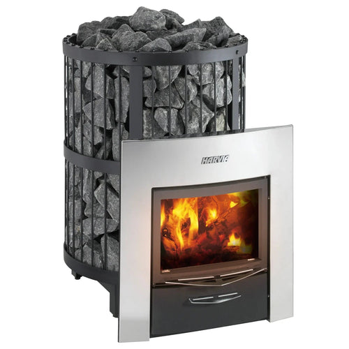 Harvia Legend 240 Duo Wood Burning Sauna Stove Package-Harvia-Stainless Steel-HQ Sauna