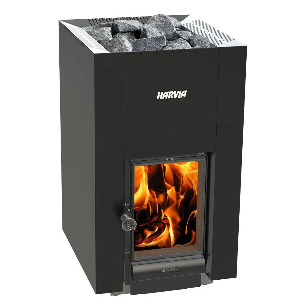 Harvia Linear 22 Greenflame Wood-Burning Sauna Stove-Harvia-HQ Sauna
