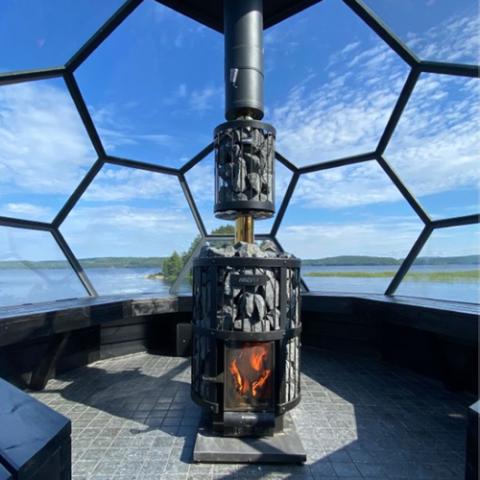 Harvia Sauna Wood Stove Chimney Extension, 1000mm, Black Steel WHP1000M-Harvia-HQ Sauna