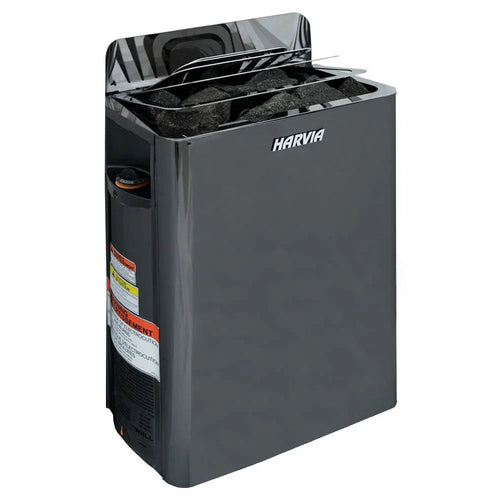 Harvia The Wall Series, 8kW, Black Stainless Steel Sauna Heater, 240V 1PH HSW8U1B-Harvia-HQ Sauna