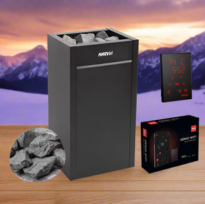 Harvia Virta HL60E Electric Sauna Heater - Premium Saunas-Harvia-240V/1PH (Home Use)-Xenio CX30 + WiFi Control Package-HQ Sauna