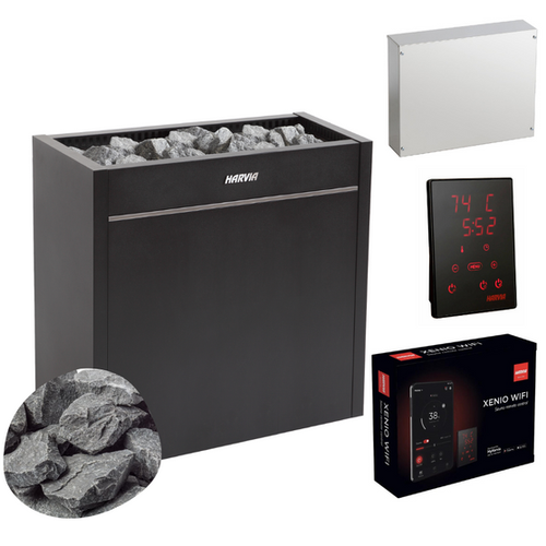 Harvia Virta Pro HL200E Electric Sauna Heater Package-Harvia-Xenio CX45 + WiFi Control Package-HQ Sauna