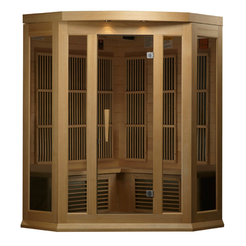 Maxxus 3-Person Corner Low EMF FAR Infrared Sauna MX-K356-01-Maxxus Saunas-HQ Sauna