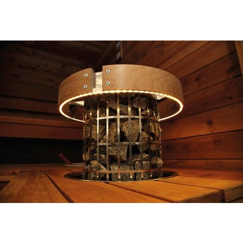 Safety Railing HPC3UL w/ LED-Lighting for Harvia Cilindro Half Series-Harvia-HQ Sauna