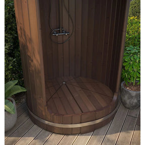 SaunaLife Barrel Shower Model R3, Rain-Series Outdoor Barrel Shower Kit 53"Wx90"H-SaunaLife-HQ Sauna