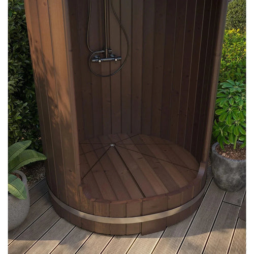 SaunaLife Barrel Shower Model R3, Rain-Series Outdoor Barrel Shower Kit 53"Wx90"H-SaunaLife-HQ Sauna