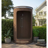 SaunaLife Barrel Shower Model R3, Rain-Series Outdoor Barrel Shower Kit 53"Wx90"H-SaunaLife-HQ Sauna