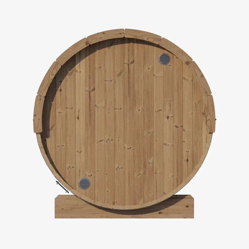 SaunaLife Model E7G 4 Person Barrel Sauna w/ Glass Front-SaunaLife-HQ Sauna