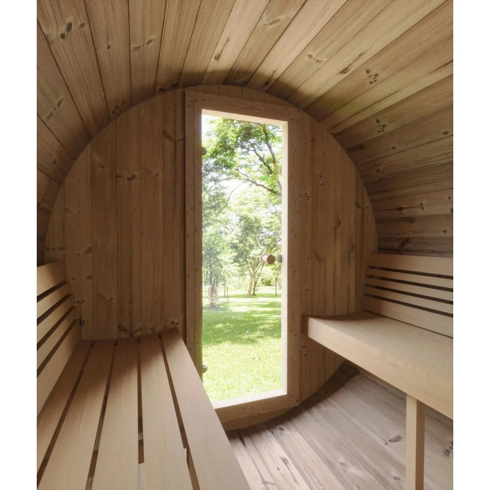 SaunaLife Model E7W 4 Person Sauna Barrel-Window-SaunaLife-HQ Sauna