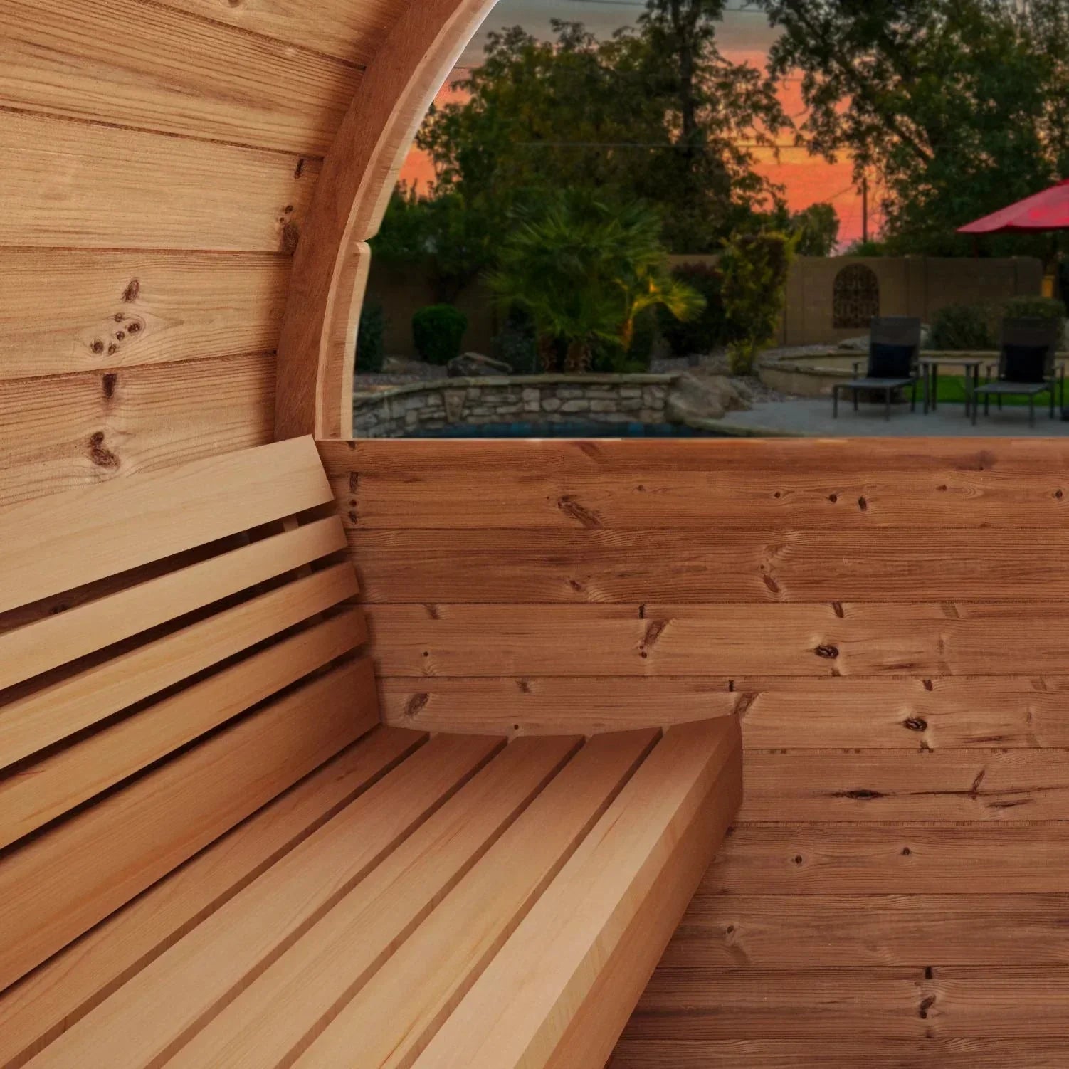 SaunaLife Model E8W 6 Person Sauna Barrel-Window-SaunaLife-HQ Sauna