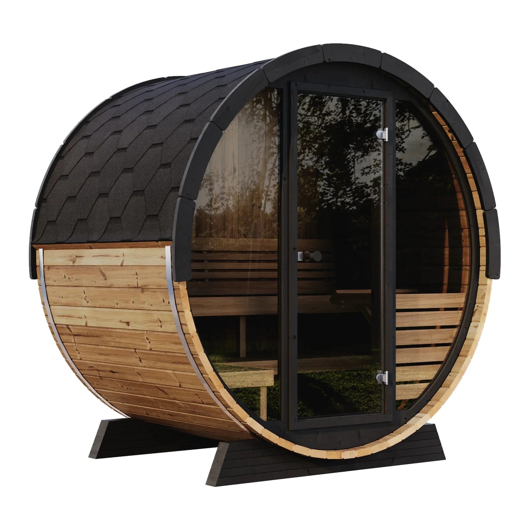 SaunaLife Model EE6G 4 Person Barrel Sauna-SaunaLife-HQ Sauna