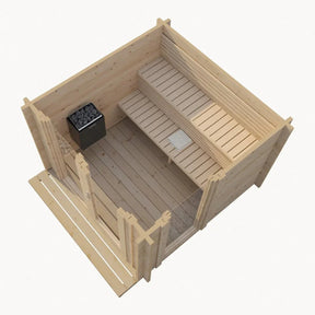 SaunaLife Model G4 6 Person Garden Series Outdoor Home Sauna Kit-SaunaLife-HQ Sauna