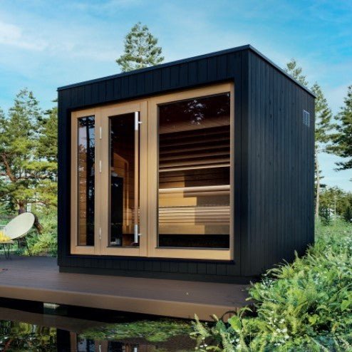 SaunaLife Model G7 6 Person Garden Series Pre-Assembled Outdoor Home Sauna-SaunaLife-Left-HQ Sauna