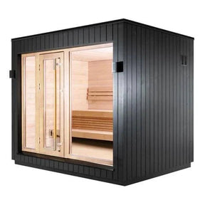 SaunaLife Model G7 6 Person Garden Series Pre-Assembled Outdoor Home Sauna-SaunaLife-Left-HQ Sauna