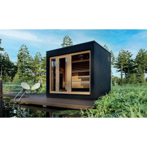 SaunaLife Model G7 6 Person Garden Series Pre-Assembled Outdoor Home Sauna-SaunaLife-Left-HQ Sauna