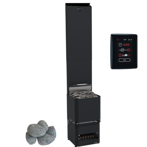 Saunum AIR L 13 WiFi Sauna Heater Package-Saunum-Nordic Black-HQ Sauna