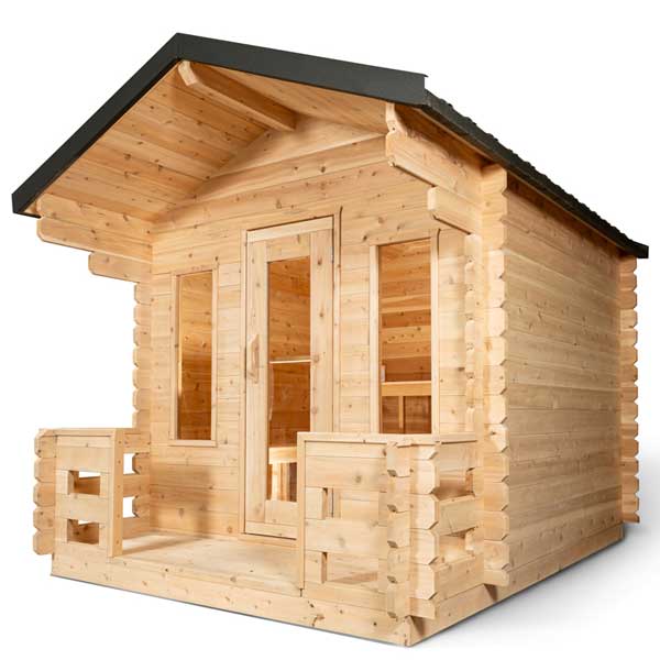 Dundalk LeisureCraft CT Georgian 2-6 Person Cabin Sauna with Porch CTC88PE